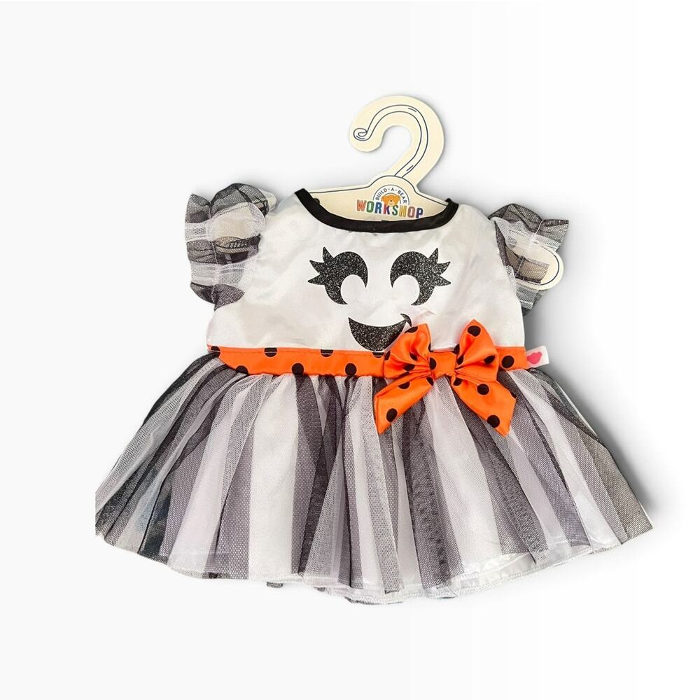 NWT Build a Bear Workshop Halloween Ghost Tulle Dress-Retired
